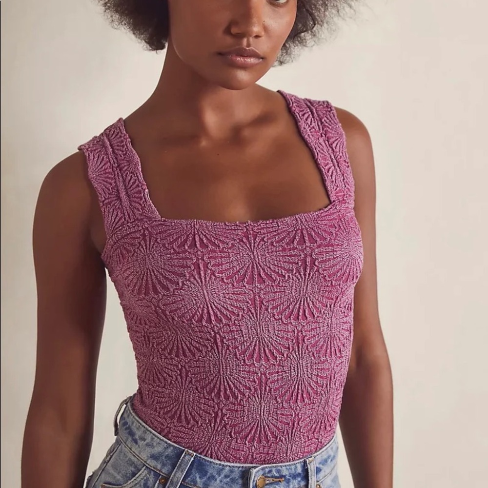 Free People Love Letter Cami - Radiant Orchid